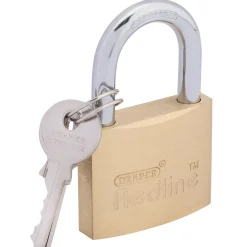 Draper Redline® Brass Cylinder Padlock, 40mm