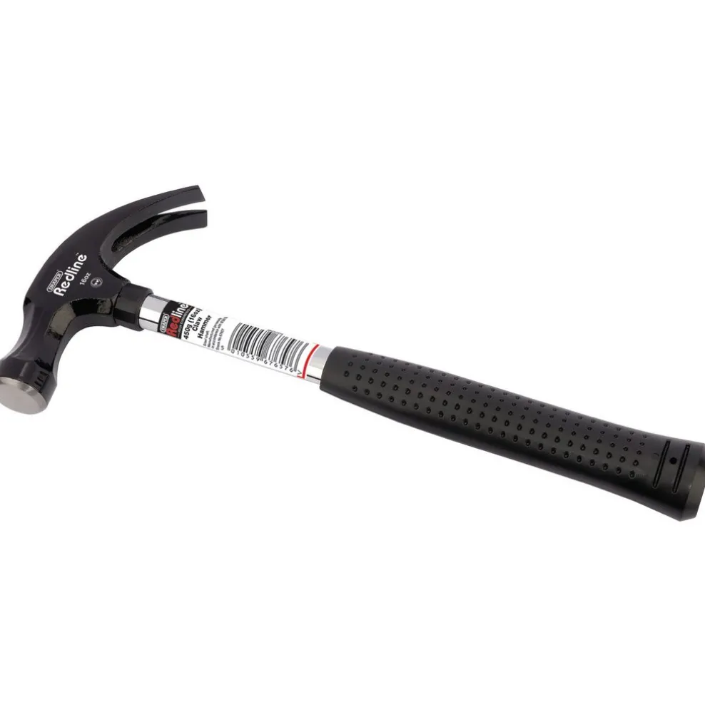 Draper Redline® Claw Hammer with Steel Shaft, 450g/16oz