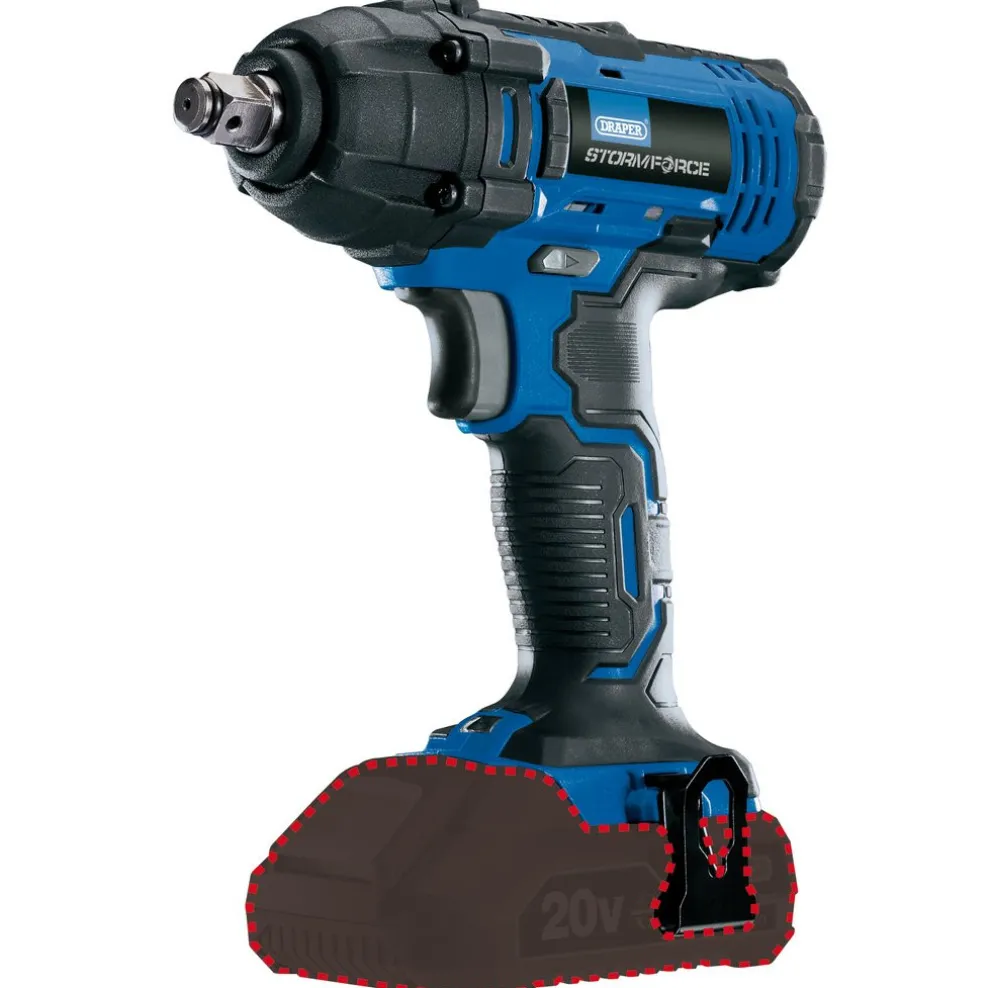 Draper Storm Force® 20V Mid-Torque Impact Wrench, 1/2" Sq. Dr., 250Nm (Sold Bare)