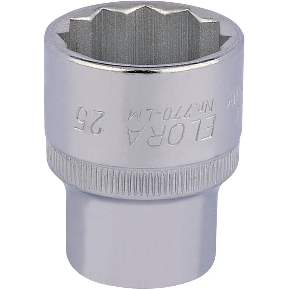 Elora Bi-Hexagon Socket, 1/2" Sq. Dr., 25mm