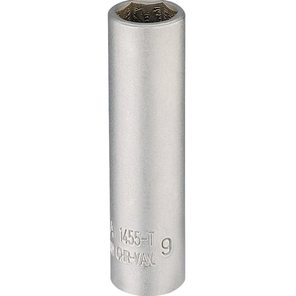 Elora Deep Socket, 1/4" Sq. Dr., 9mm