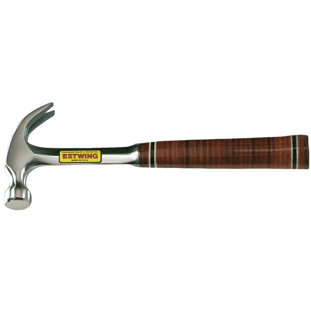 Estwing E12C Curved Claw Hammer with Leather Grip, 12oz/336g