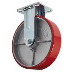 Fixed Plate Fixing Heavy Duty Polyurethane Wheel, 200mm Diameter, S.W.L. 500kg