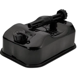 Flat Steel Fuel Can, 5L, Black
