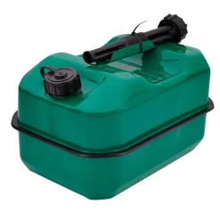 Flat Steel Fuel Can, 10L, Green
