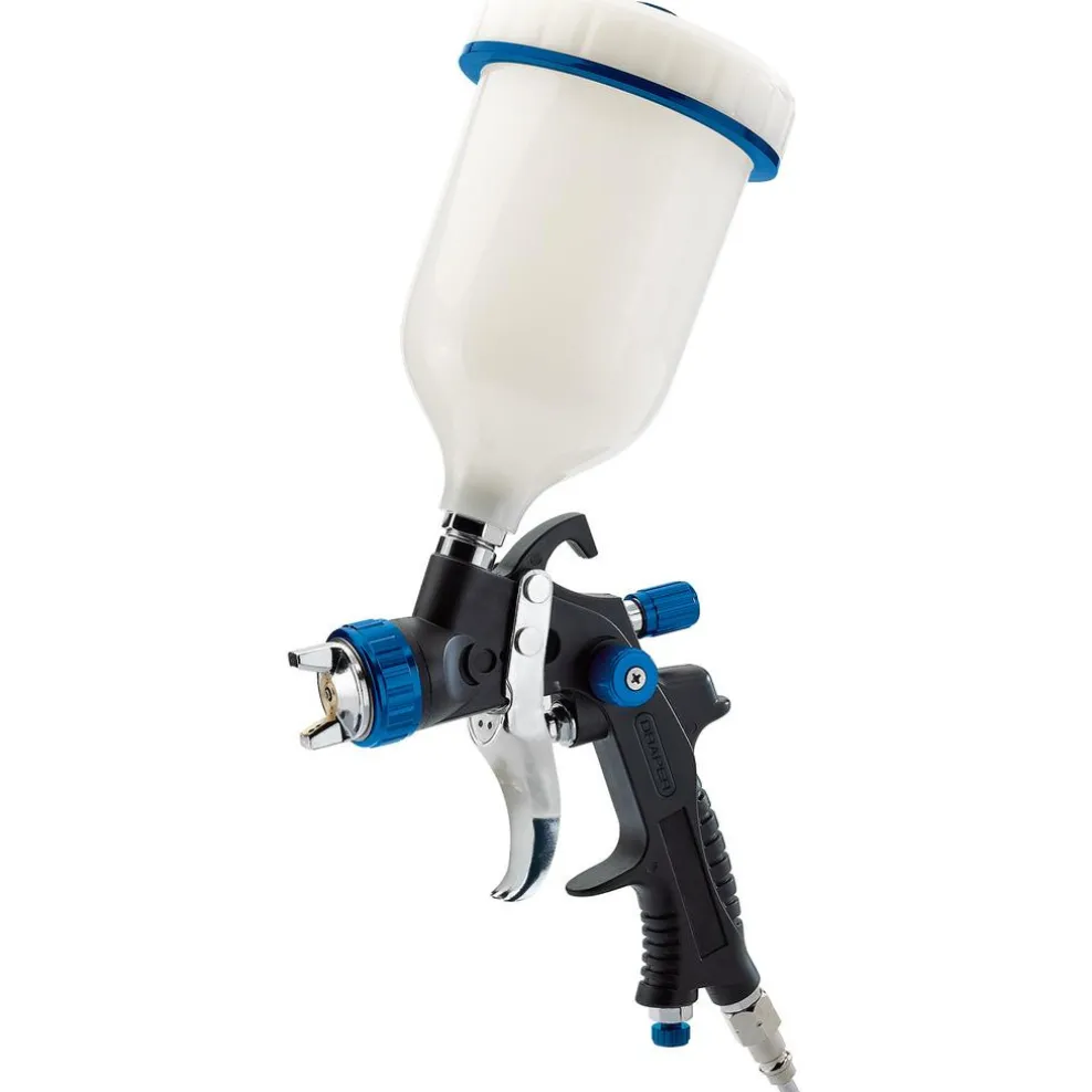 HVLP Air Spray Gun with Composite Body and Gravity Fed Hopper, 600ml