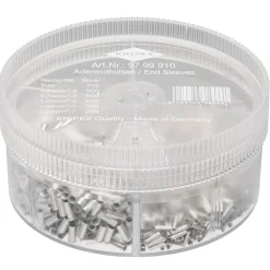KNIPEX 97 99 910 Assortment Boxes with 1900 Non-Insulated Wire Ferrules, 5 x Wire