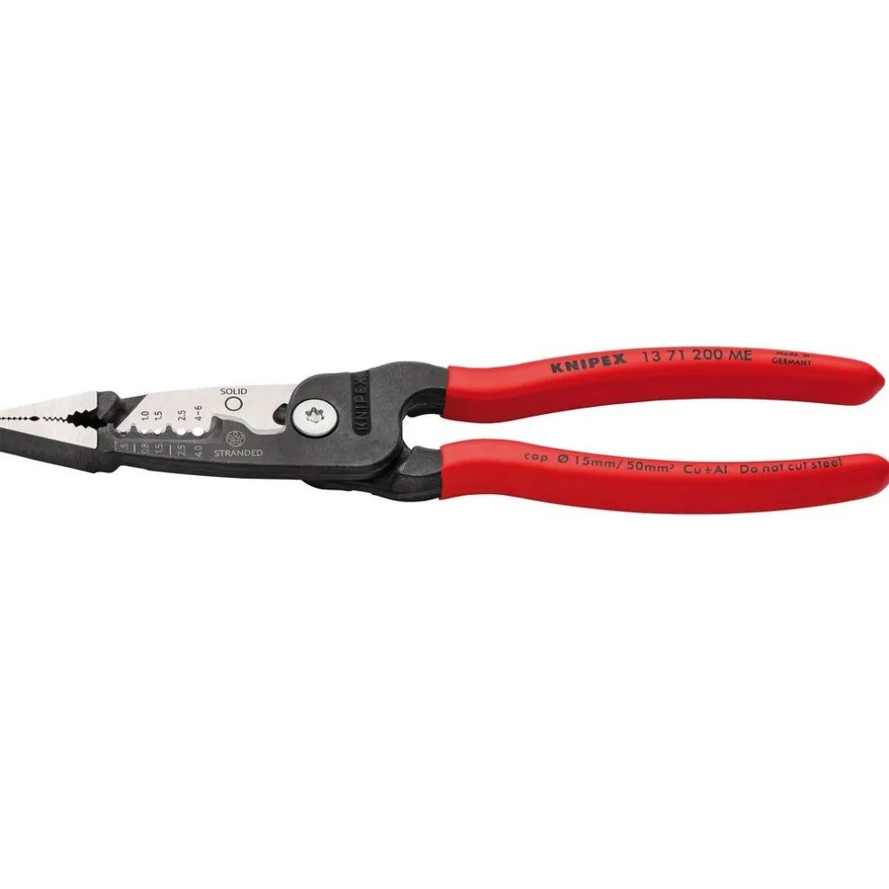 KNIPEX 13 71 200 ME Wire Stripper with Plastic Coated Handles, 200mm