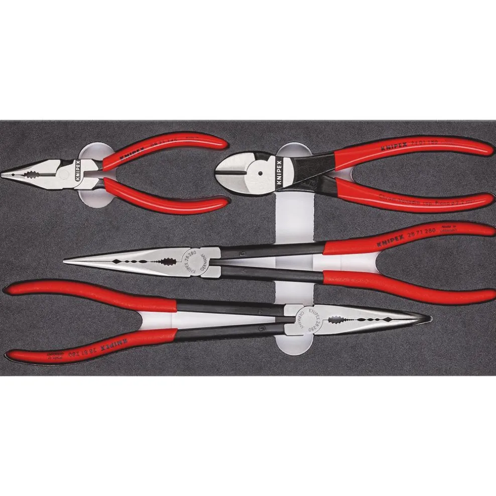 KNIPEX 00 20 01 V16 Set Of Pliers In a Foam Tray, 4 Parts