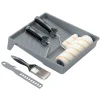 Medium Pile Polyester Paint Roller and Brush Set with Soft Grip (8 Piece)