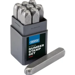 0 - 9 Number Stamp Set, 3/16"