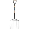 10 Prong Potato Fork with Wood Shaft and MYD Handle