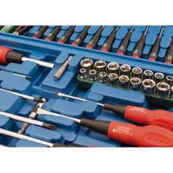 Screwdriver, Socket and Bit Set, Blue (70 Piece)