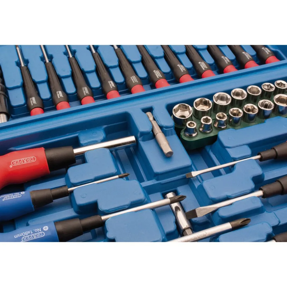 Screwdriver, Socket and Bit Set, Blue (70 Piece)