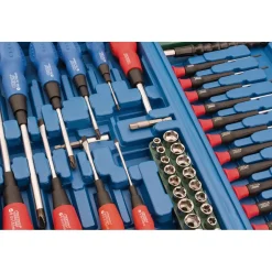 Screwdriver, Socket and Bit Set, Blue (70 Piece)