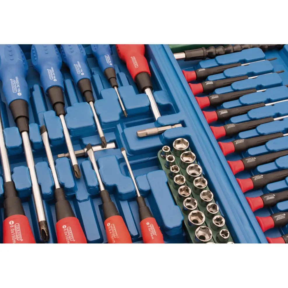 Screwdriver, Socket and Bit Set, Blue (70 Piece)