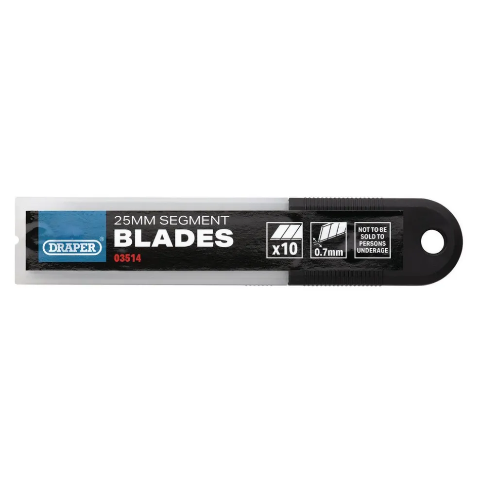 Snap-Off Segment Knife Blades, 25mm (Pack of 10)