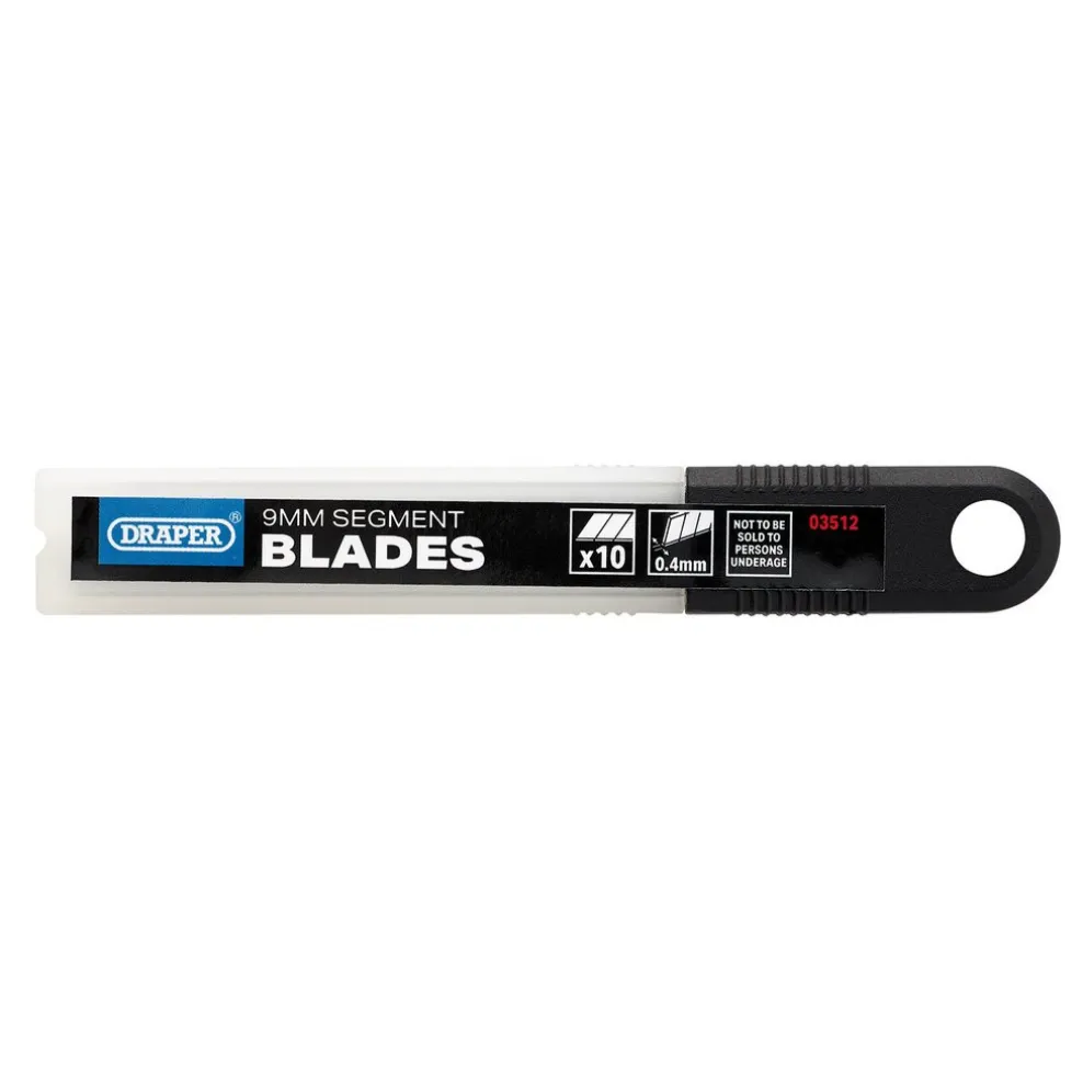 Snap-Off Segment Knife Blades, 9mm (Pack of 10)