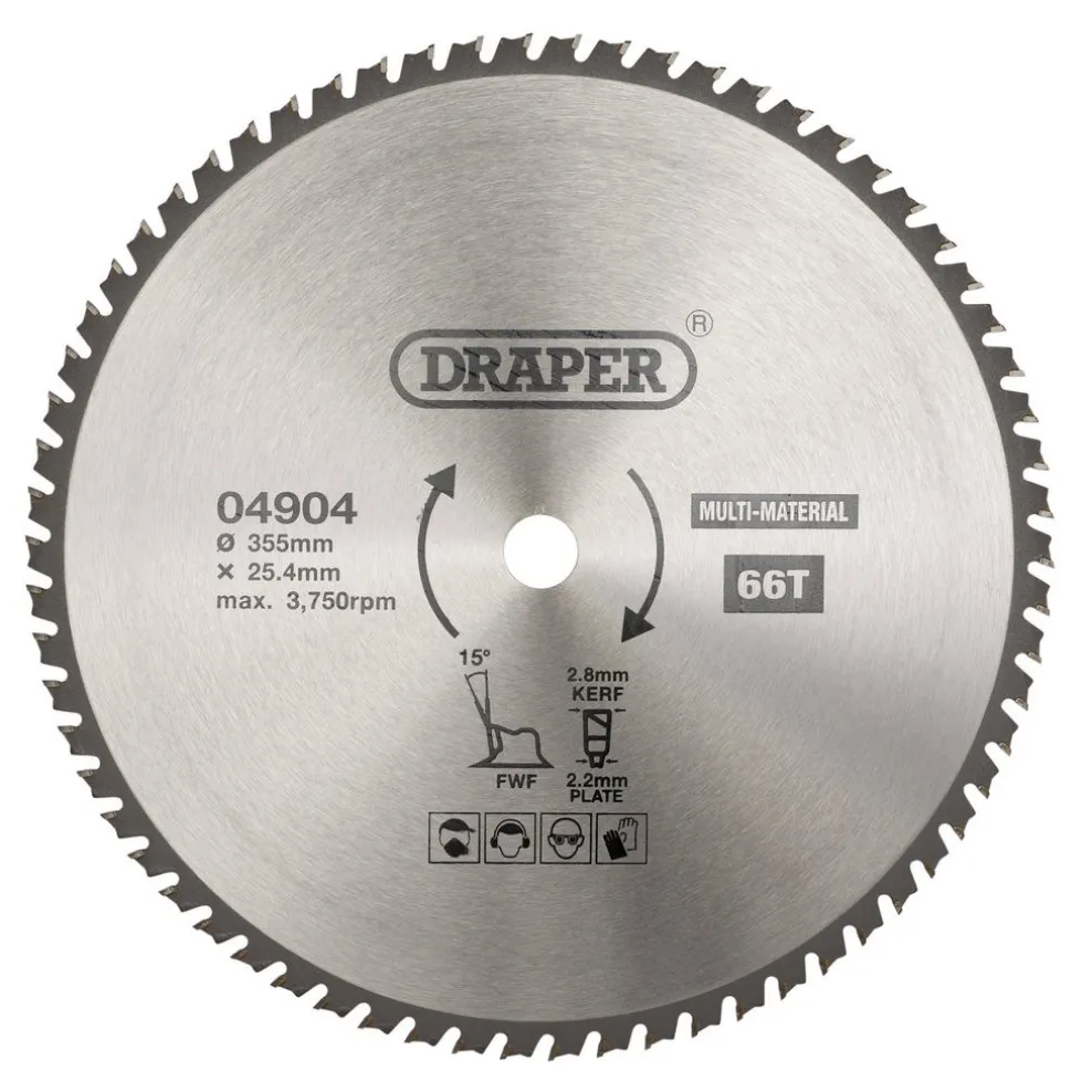 TCT Multi-Purpose Circular Saw Blade, 355 x 25.4mm, 66T