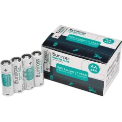Uniross LR6 AA Power Plus Alkaline Batteries (Pack of 24)