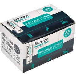 Uniross LR6 AA Power Plus Alkaline Batteries (Pack of 24)