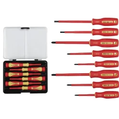 VDE Approved Fully Insulated Screwdriver and Precision Screwdriver Set (14 Piece)