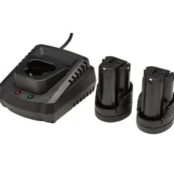 12V Drill Drive and Ratchet Interchange Kit II, 2 x 1.5Ah Li-ion Batteries, 1 x Fast Charger and 1 x Tool Bag