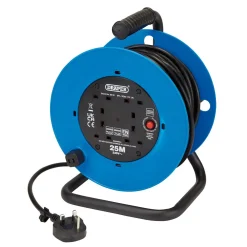 230V Four Socket Industrial Cable Reel, 25m
