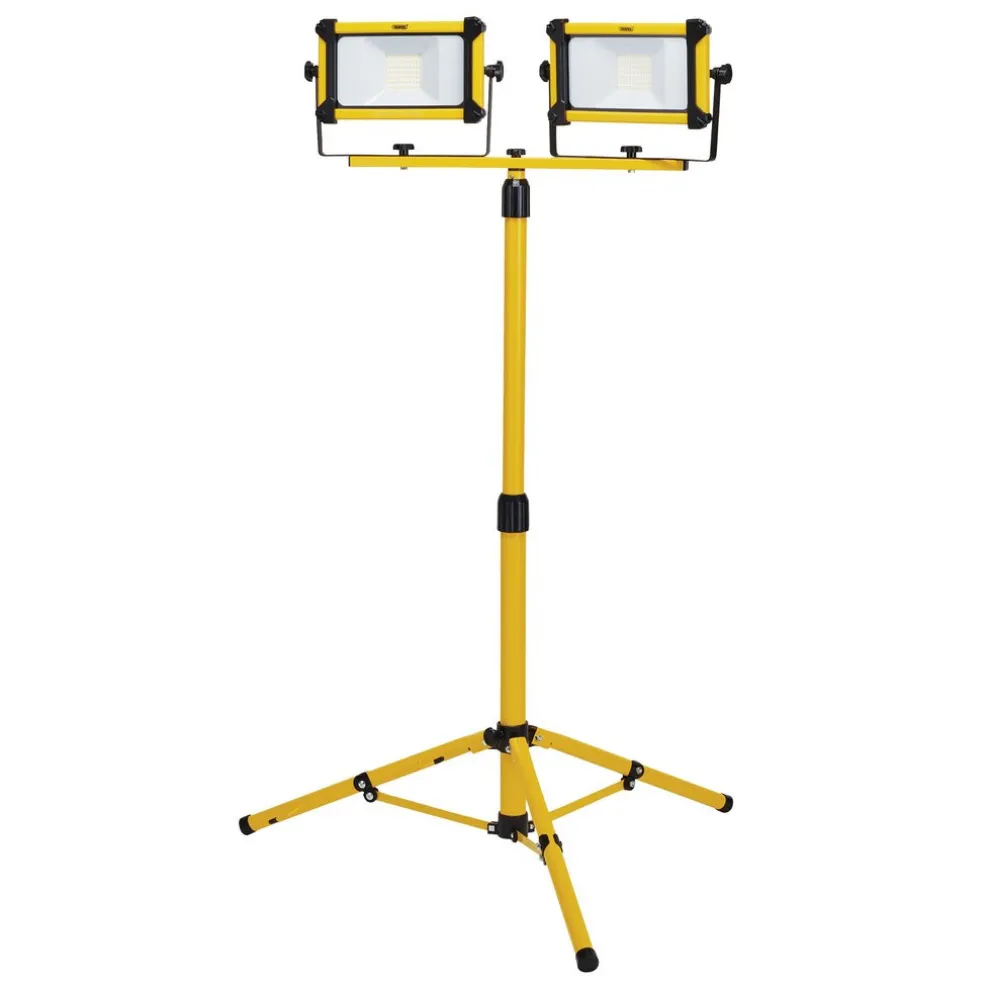 110V SMD LED Tripod Site Light, 2 x 50W, 11000 Lumens